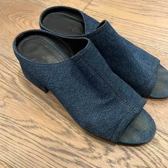 Phillip Lim Cube Dark Denim Block-heel Mule Sandal - Picture 5 of 5